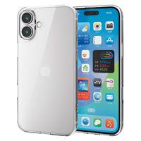 iPhone16 Plus ケース ハイブリッド 衝撃吸収 硬度5H クリア PM-A24BHVCKCR エレコム 1個