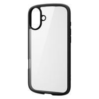 iPhone16 Plus ケース ハイブリッド 衝撃吸収 軽量 薄型 ブラック PM-A24BTSLFCBK エレコム 1個（直送品）