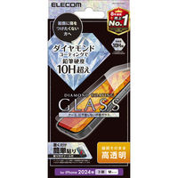 iPhone16 Pro ガラスフィルム 高透明 ダイヤモンドコート PM-A24CFLGDC エレコム 1個
