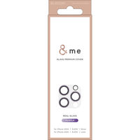 iPhone16Pro/ProMax カメラフィルム ガラス グリッター パープル PM-A24CFLLP5PUG エレコム 1個（直送品）