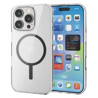 iPhone16 Pro ケース ハイブリッド 衝撃吸収 硬度5H ブラック PM-A24CMAG02BK エレコム 1個（直送品）