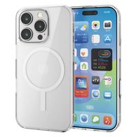 iPhone16 Pro ケース ハイブリッド 衝撃吸収 ホワイト PM-A24CMAG02WH エレコム 1個