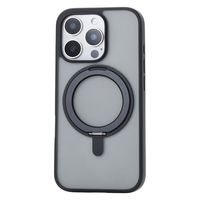 iPhone16 Pro ケース ハイブリッド 衝撃吸収 スタンド機能付 ブラック PM-A24CMAGSTBK エレコム 1個（直送品）