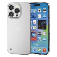 iPhone16 Pro ケース ハード 軽量 薄型 ストラップホール付 クリア PM-A24CPVKCR エレコム 1個（直送品）