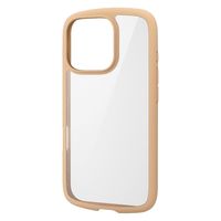 iPhone16 Pro ケース ハイブリッド 衝撃吸収 軽量 薄型 カフェオレ PM-A24CTSLFCBE エレコム 1個（直送品）