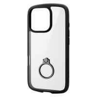 iPhone16 Pro ケース ハイブリッド 薄型 スタンド機能付 ブラック PM-A24CTSLFCRBK エレコム 1個