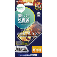 iPhone16 Pro Max ガラスフィルム 超透明 光反射軽減 美しい映像美 PM-A24DFLGAR エレコム 1個