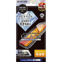 iPhone16 Pro Max ガラスフィルム 高透明 ダイヤモンドコート PM-A24DFLGDC エレコム 1個（直送品）