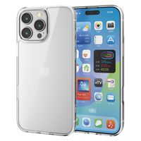 iPhone16 Pro Max ケース ハイブリッド 衝撃吸収 背面ガラス クリア PM-A24DHVCG1CR エレコム 1個（直送品）