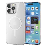 iPhone16 Pro Max ケース 磁力吸着ワイヤレス充電対応 ホワイト PM-A24DMAG02WH エレコム 1個（直送品）