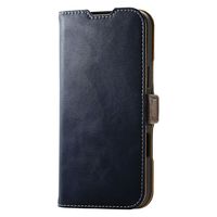 iPhone16 Pro Max ケース レザー 手帳型 衝撃吸収 スリム ネイビー PM-A24DPLFYNV エレコム 1個（直送品）