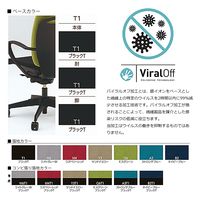 【組立設置込】イトーキ フルゴチェア ローバック 可動肘 ハンガー付 サンドイエロー KF-447PVHT1Y3 1脚（直送品）