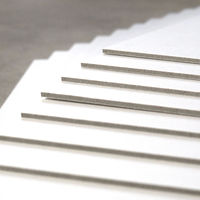 日本紐釦貿易 ボール紙 厚紙 ホワイト両面 1mm厚 55×40cm CTN11-50 1包み50枚