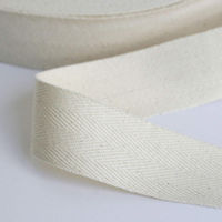 日本紐釦貿易 綿厚綾テープ(綿50・レーヨン50%) 幅38mm×50m巻 生成色 HM1038 1セット(1巻×2)