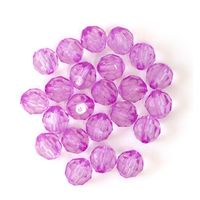 日本紐釦貿易 クラフトビーズ プラスチックビーズ 25個入 12mm ライトパープル A1-7 1袋25個入/1セット10袋（直送品）