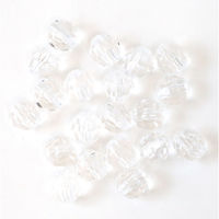 日本紐釦貿易 クラフトビーズ プラスチックビーズ 25個入 12mm クリスタル A1-1 1袋25個入/1セット10袋（直送品）