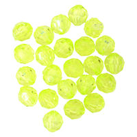 日本紐釦貿易 クラフトビーズ プラスチックビーズ 25個入 12mm ライトグリーン A1-11 1袋25個入/1セット10袋（直送品）