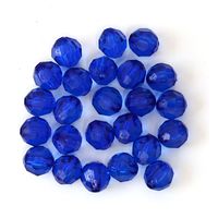 日本紐釦貿易 クラフトビーズ プラスチックビーズ 25個入 12mm ブルー A1-10 1袋25個入/1セット10袋（直送品）