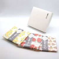 白雪友禅ふきん おすすめ3枚セット ギフトパッケージ入り レモン・いちご・葡萄 1セット（3枚入）