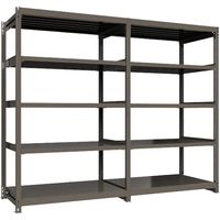 ICHIMAI 重量ボルトレスラック 段荷重1000Kg H2400×W1500×D900 天地5段 連結グレー TH1000-859R5（直送品）