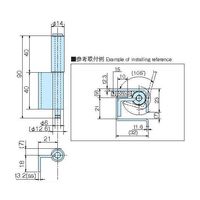 ホシモト 鉄製防水型蝶番 A-20 1個 62-2979-64（直送品）