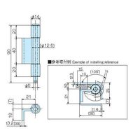 ホシモト 鉄製防水型蝶番 A-21 1個 62-2979-65（直送品）