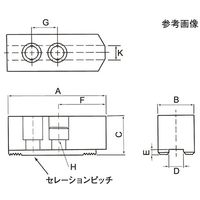 ジーネット 豊和工業 油圧・エアチャック用 H07MA 生爪 H07MA-8-H35 1組 64-3270-93（直送品）