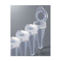 PCR用キャップ付き8連チューブ 0.1mL フラットキャップ 60個×2袋入 PCR-8SAC-RT-1-C 1箱(120個)（直送品）