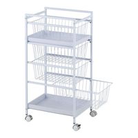 アズワン 水切りワゴン四段 4-5786-01 1台（直送品）