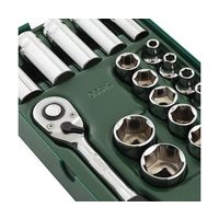 SATA ラチェットソケットセット 1/2六角 26pcs RS-09915 1点 68-0947-34（直送品）