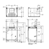 アズワン コンパクトドラフト700(PVC製)給排水有 M型ファン付 3-4056-37 1台（直送品）