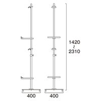 常磐精工 PAパネルスタンドコンビ23GK-CB ゴム輪キャスター付 PA23GKG-CB 1台（直送品）