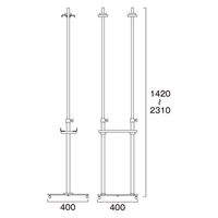 常磐精工 PAパネルスタンド23TWK-B 両面 ゴム輪キャスター付 PA23TWKG-BR 1台（直送品）