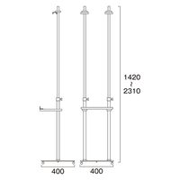 常磐精工 PAパネルスタンド23TWK-B 片面 ゴム輪キャスター付 PA23TWKG-B 1台（直送品）