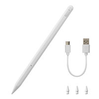 (簡易包装）iPad 充電式タッチペン ホワイト Type-C充電 傾き検知 パームリジェクション