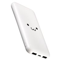 モバイルバッテリー 大容量 10000mAh USB-C×1 A×2 しろちゃん DE-C66-10000WF エレコム 1個（直送品）