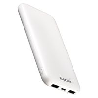 モバイルバッテリー 大容量 10000mAh USB-C×1 A×2 ホワイト DE-C66-10000WH エレコム 1個