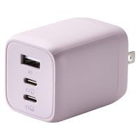 USB充電器 タイプC PD 65W USB-C×2 USB-A×1 ラベンダー MPA-ACCP4465PU エレコム 1個（直送品）