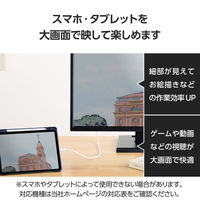 USB-C to HDMI 変換ケーブル 1m 4K 60Hz 耐断線 ホワイト MPA-CHDMISM10WH エレコム 1個