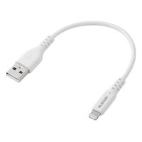iPhone充電ケーブル USB-A to ライトニング 最大12W 10cm 白 MPA-UALECD01WH エレコム 1個（直送品）