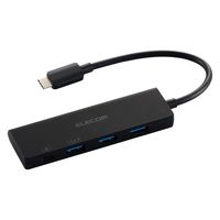 USBハブ A×4ポート C×1ポート タイプCコネクタ USB3.2(Gen1) 黒 U3HC-H040PBK エレコム 1個