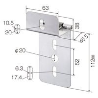 パーマンコーポレーション マーカー ステー ステンレス 衝撃吸収タイプ 1169152000 1個（直送品）