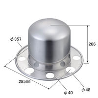 パーマンコーポレーション センターカバーJIS大型8穴1枚リア ステンレス仕上19.5/22.5インチ 1267008000 1個（直送品）