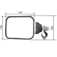 パーマンコーポレーション サイド平面ミラー 1376000000 1個（直送品）