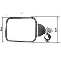 パーマンコーポレーション サイド平面ミラー 1376010000 1個（直送品）