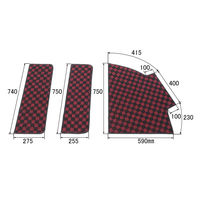 パーマンコーポレーション 階段用マット 3点セット 大型バス用 赤・黒 1436910000 1個（直送品）
