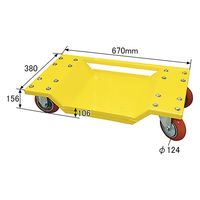 パーマンコーポレーション オートドーリーDX 2輪自在 1台 3222350000 1個（直送品）