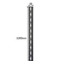 パーマンコーポレーション Eトラック レール タテ型 スチール 塗装 6431520000 1個（直送品）