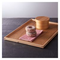 ヤマコー 木製ノンスリップマルチトレイ 長角 中 クリア 15555 1個（直送品）