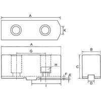 ジーネット 北川鉄工所 スクロールチャック用 PーSBS 樹脂生爪 P-SBS-9B-H32 1組 64-3270-53（直送品）